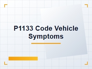 P1133 Code Vehicle Symptoms Diagnosis